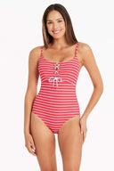 Chamarel Lace Up Bralette One Piece