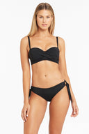 Eco Essentials Twist Front Bandeau Bikini Top