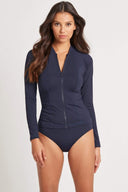 Eco Essentials Long Sleeve Rash Vest - Full Zipper