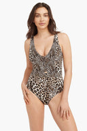 Wildside Plunge Multifit One Piece with Macramé Detail